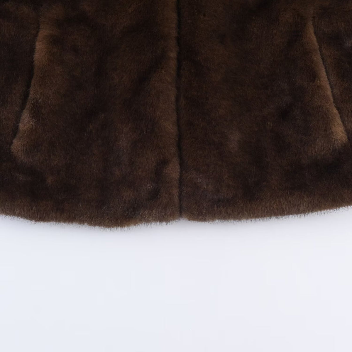 Short-Length Faux Fur Effect Jacket