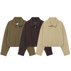Bubble hem cotton jacket for women