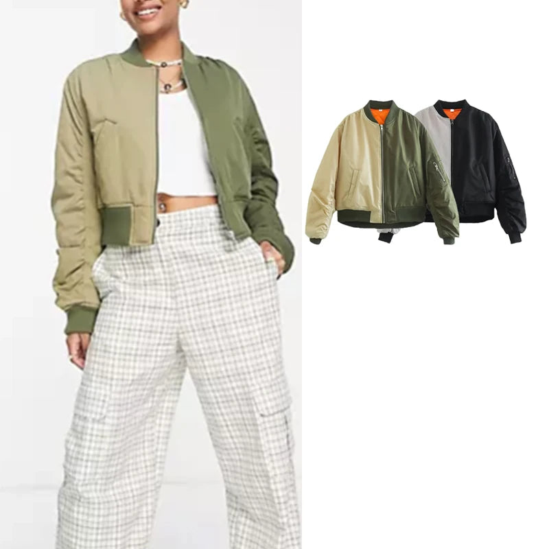 Women’s Patchwork Bomber Jacket