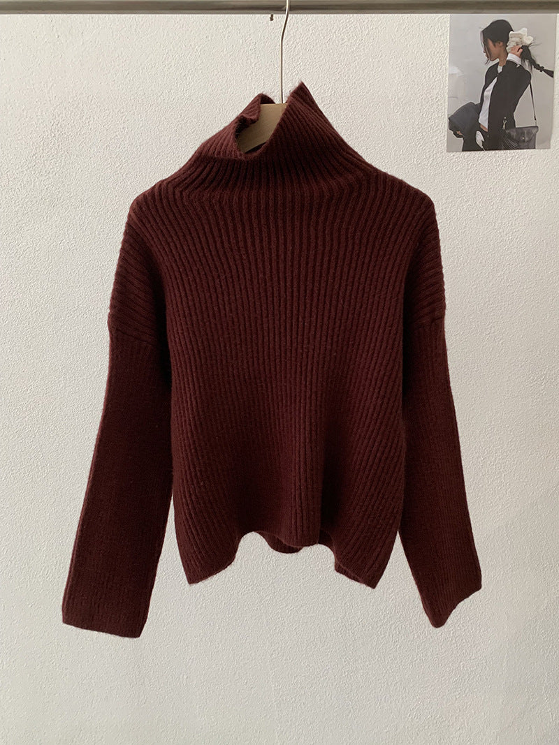 Winter High-Neck Knit Sweater