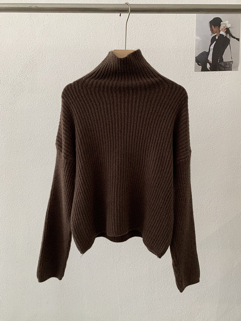 Winter High-Neck Knit Sweater