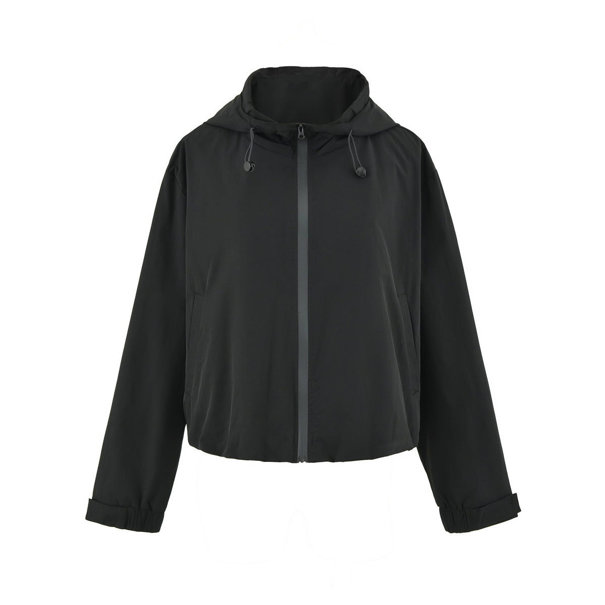 Outdoor Cropped Hooded Jacket for Women Loose Casual