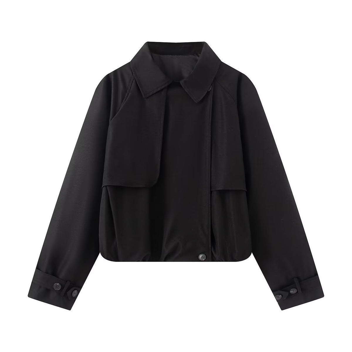 Minimalist effect windbreaker jacket for women
