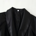 Wearing a PU leather jacket with a belt for women