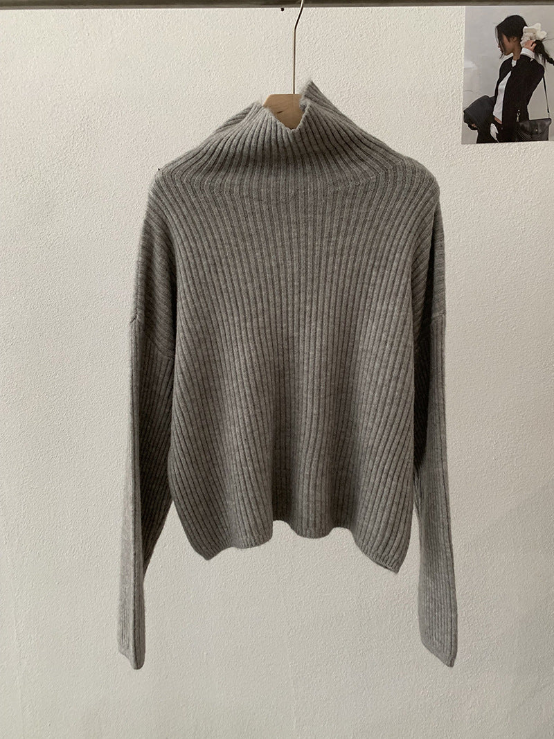 Winter High-Neck Knit Sweater