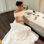 Sexy strapless temperament one-shoulder dress for women