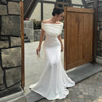 Sexy strapless temperament one-shoulder dress for women