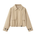 Minimalist effect windbreaker jacket for women