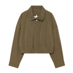 Bubble hem cotton jacket for women