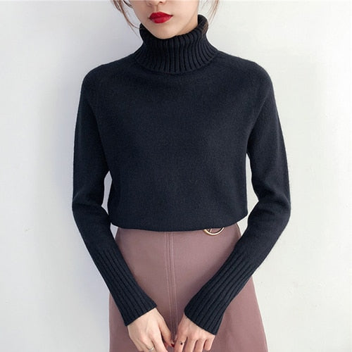 Women’s Winter Cashmere Turtleneck Sweater