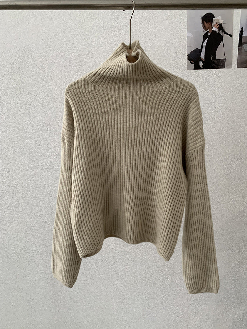 Winter High-Neck Knit Sweater