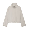 Casual loose zipper long sleeved jacket
