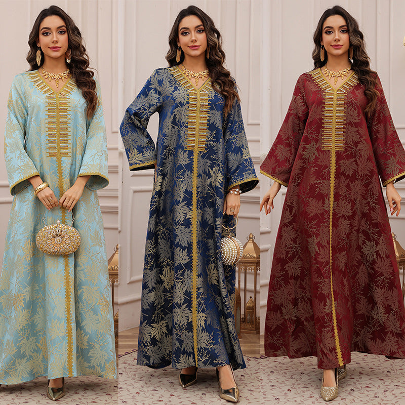 Embroidered Floral Sequin Dress for Women