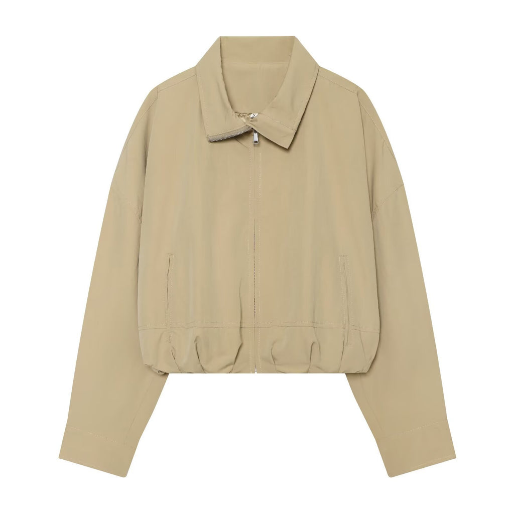 Bubble hem cotton jacket for women