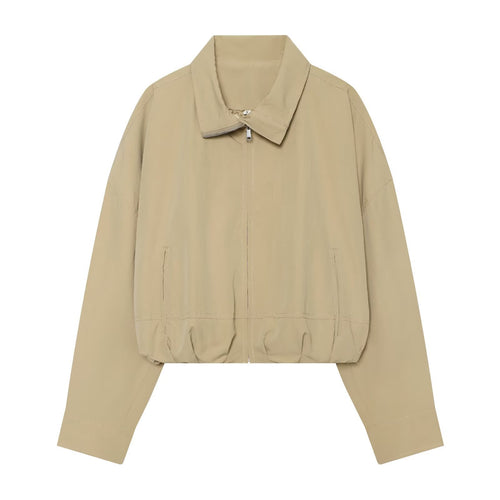 Bubble hem cotton jacket for women