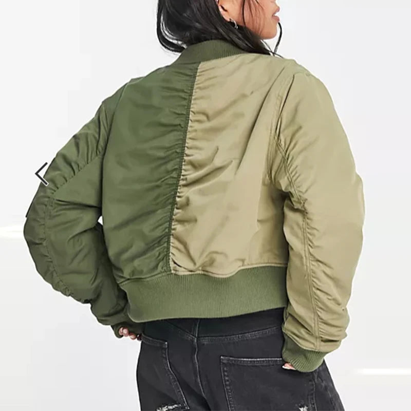 Women’s Patchwork Bomber Jacket