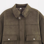 Damesjack van imitatieleer bovenkleding