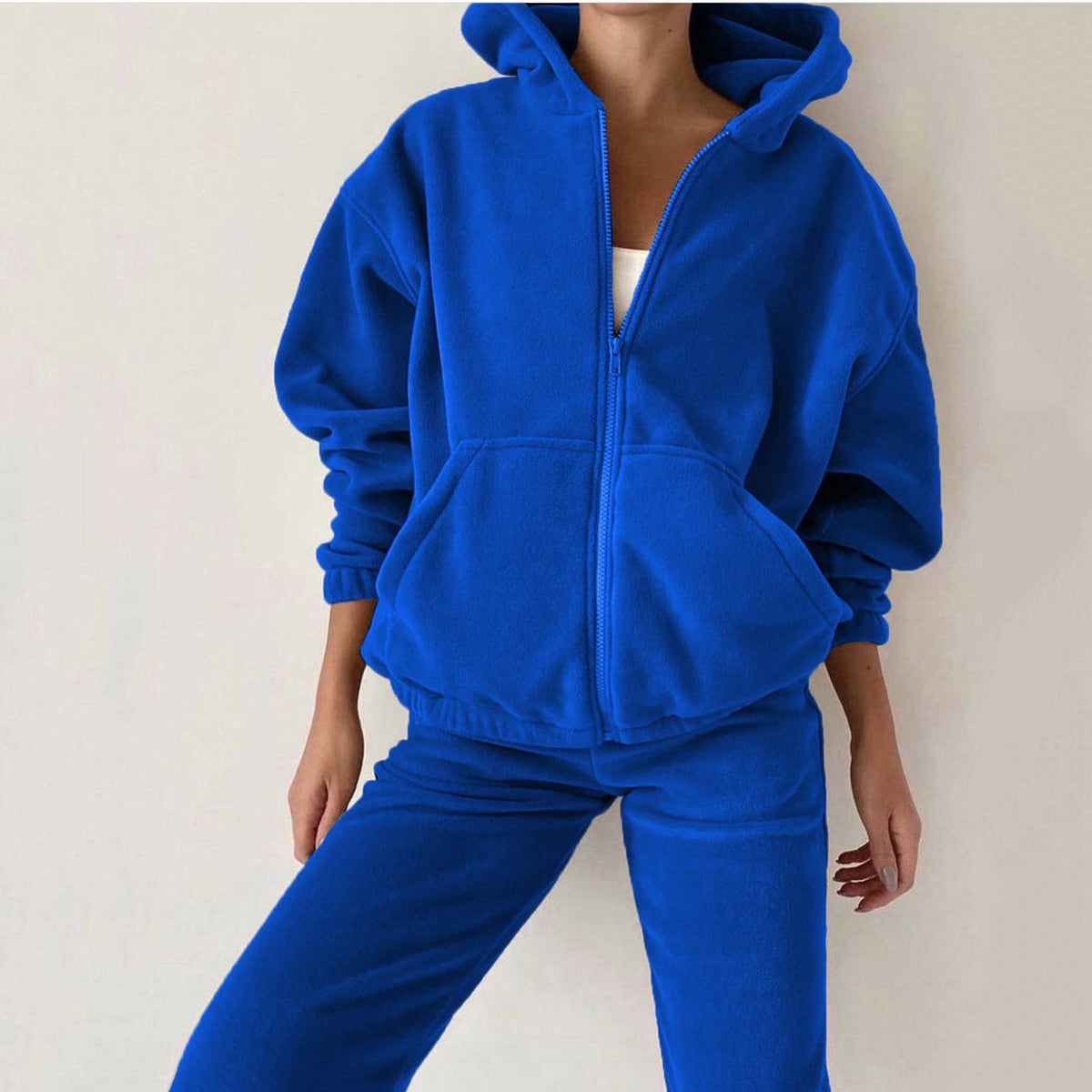 Sporty Casual Hoodie Set for Women, Outerwear, New Style Women's Clothing